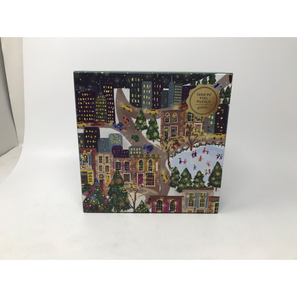 New Joy Laforme "Sparkling City" 1000 Piece Foil Puzzle by Galison 20" x 27"